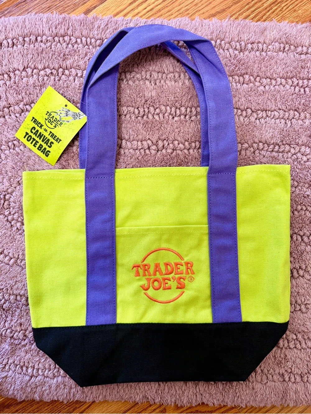 Trader Joeโs Trick or Treat Canvas Mini Tote Bag